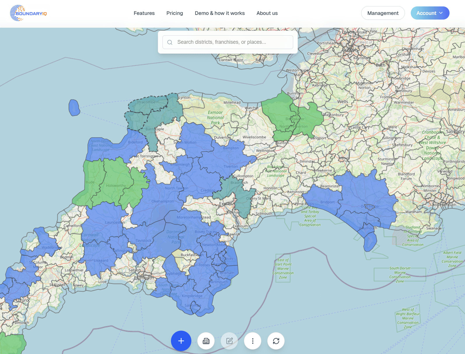Custom branded territory map example 1